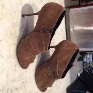 Pierre Hardy suede side zip stiletto bootie